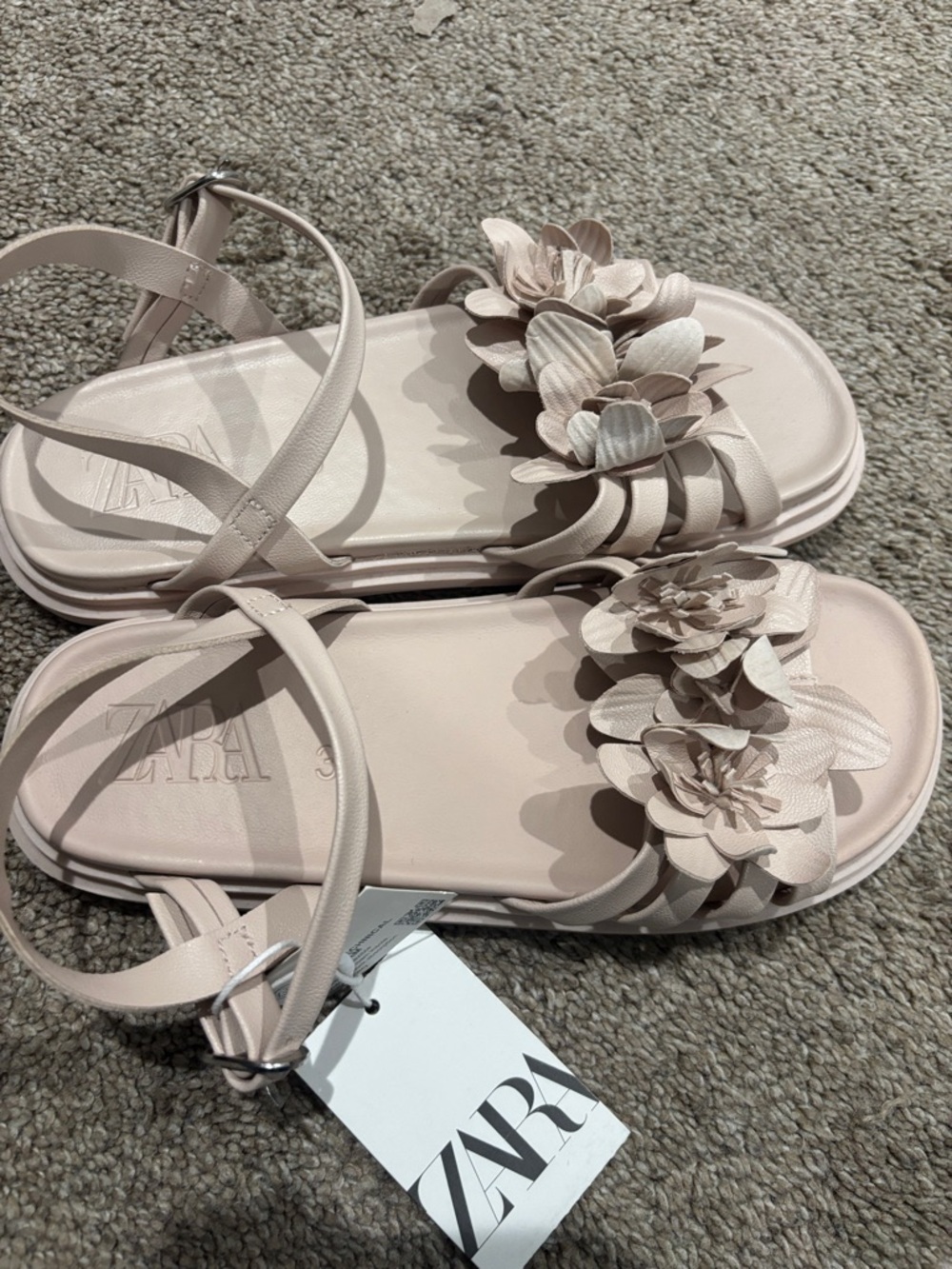 ZARA kids Sandals with floral accents